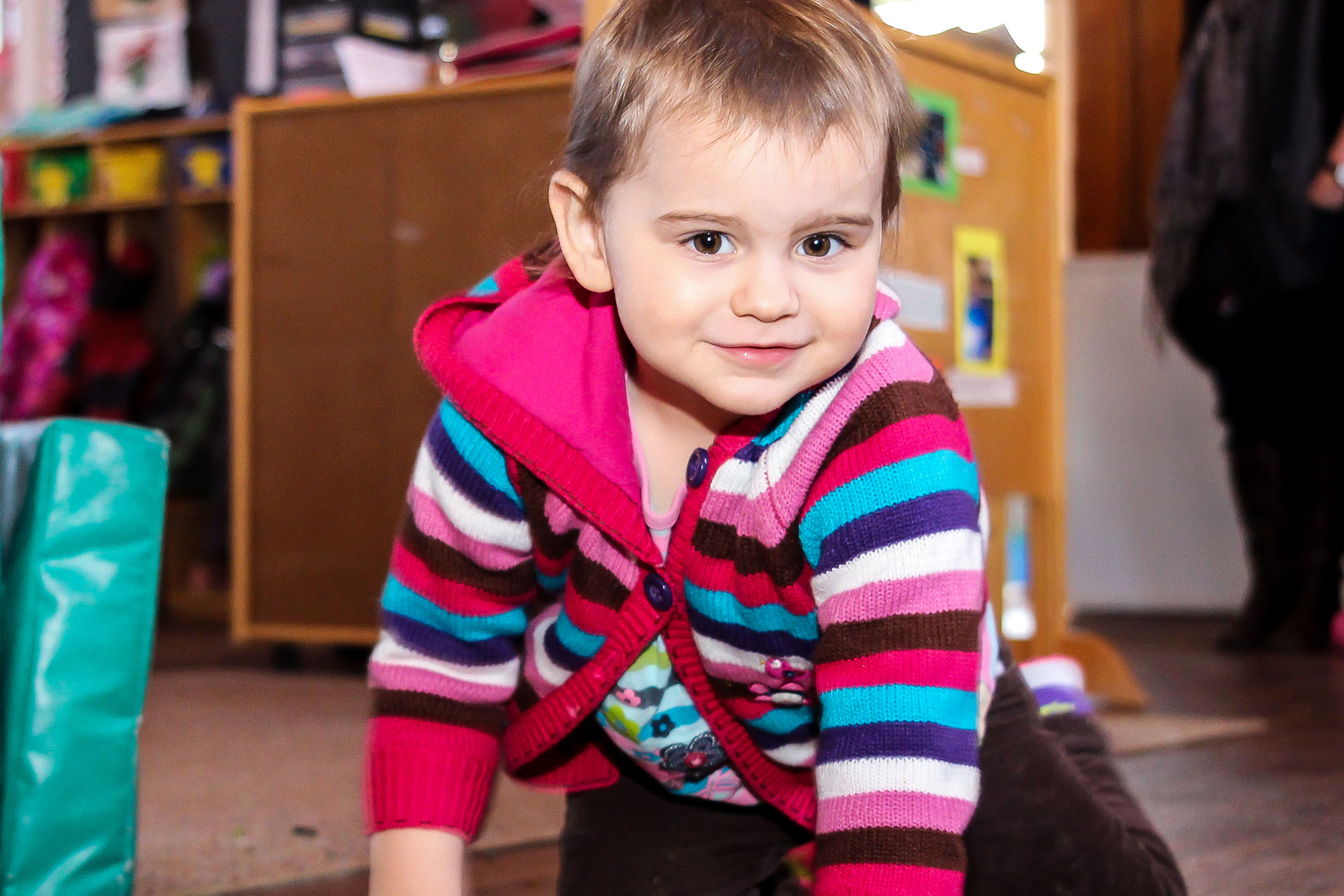 Child smiling at camera